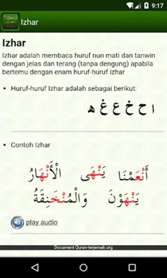 Tajwid Lengkap Qt-Media android App screenshot 1